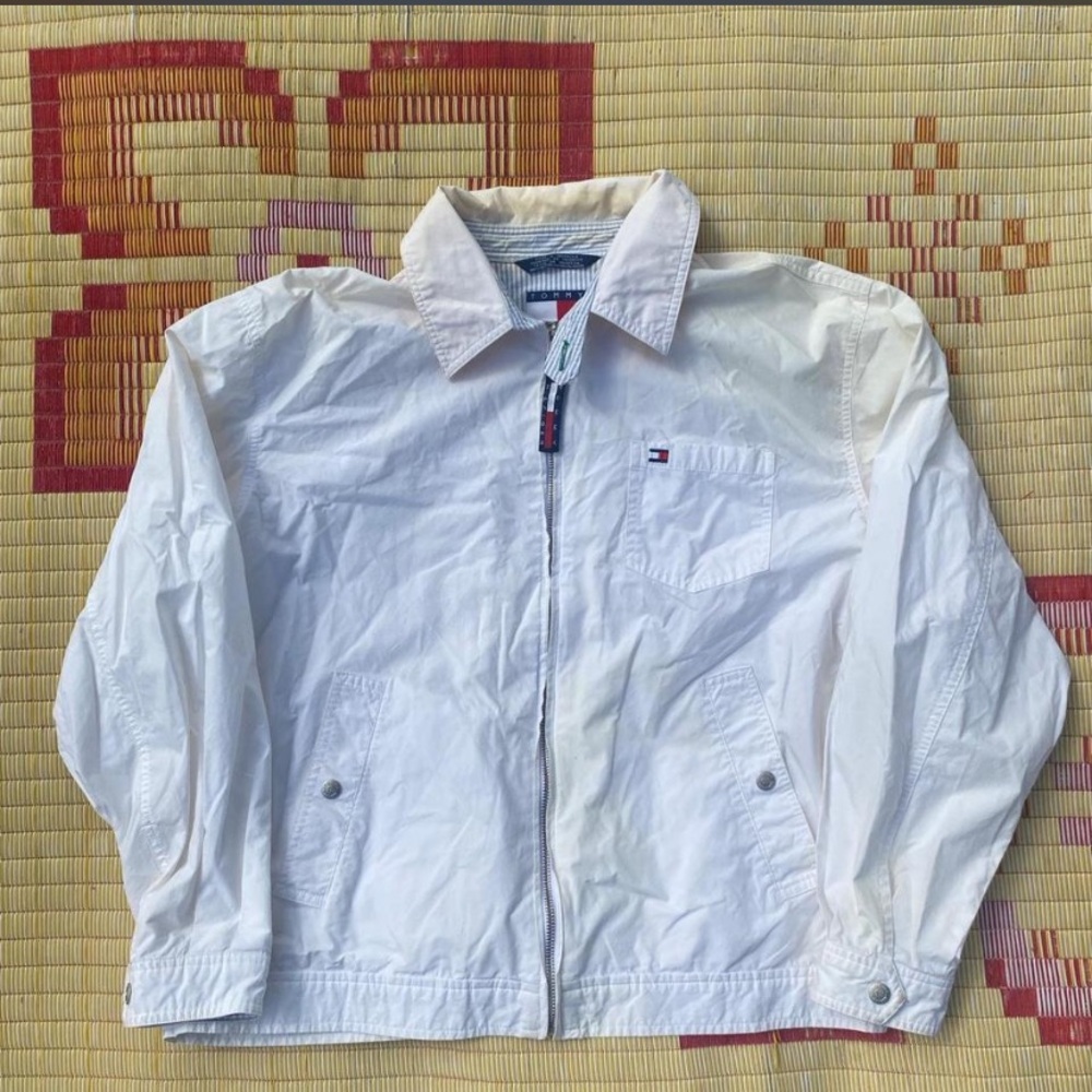 Tommy Hilfiger White Jacket with Logo